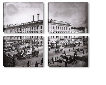 Модульная картина Дома №38 и №40 по Невскому проспекту 1901