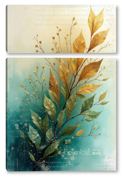 Модульная картина Botanical Book Old Style