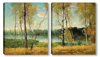 Модульная картина Жан-Жак Руссо Озеро в Эрменонвиль