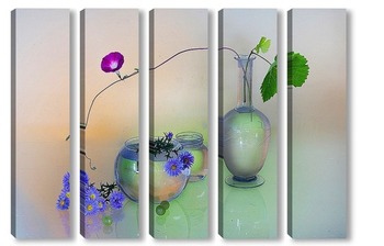 Модульная картина Цветок в стекляной вазе