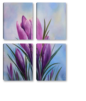 Модульная картина Крокусы