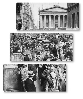 Модульная картина Паника на Уолл стритт,1929г.