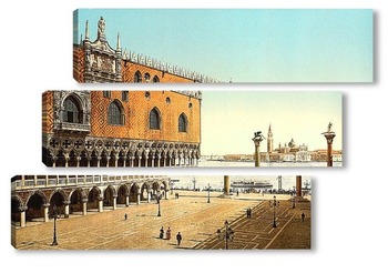 Модульная картина Дворец дожей и площадь Пьяцетта, Венеция, Италия
