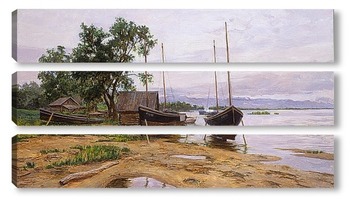 Модульная картина Ильмень озеро. Август