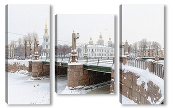  Зимний рассвет на Петровской набережной.