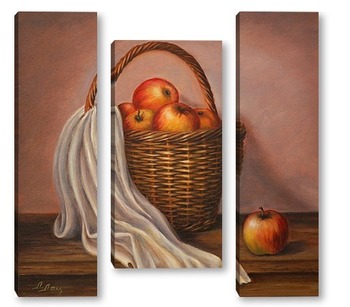 Модульная картина Урожай яблок