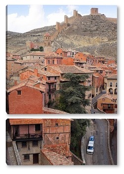 Модульная картина Крыши и стены Альбаррасина