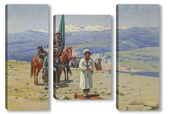 Модульная картина Имам Шамиль на Кавказе