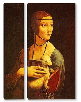 Модульная картина Дама с горностаем