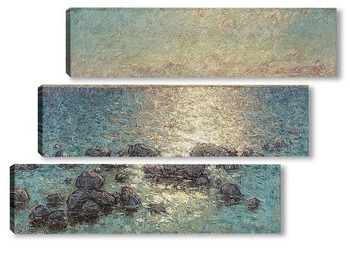 Модульная картина Сумерки над берегу океана