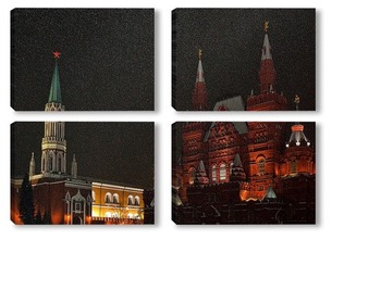 Модульная картина Метель в Москве