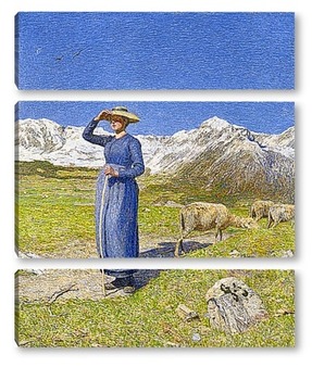 Модульная картина Полдень в Альпах