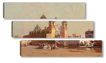Модульная картина Церковь Санта-Анна в Мексике, 1885