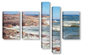 Модульная картина Скалы у моря, Марстранд