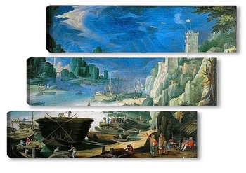 Модульная картина Пейзаж с маяком