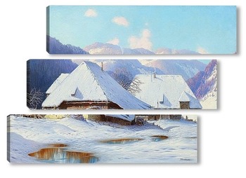 Модульная картина Зима в Шварцвальде.