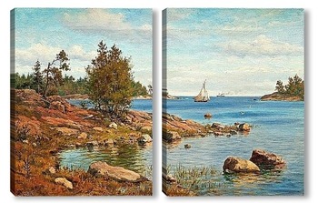  ПАРУСНОЕ СУДНО В МОРЕ