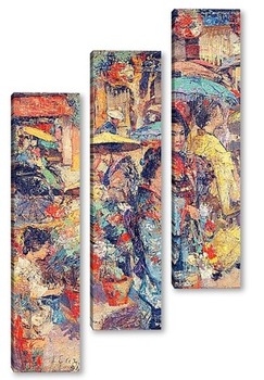 Модульная картина Цветочный рынок, Нагасаки