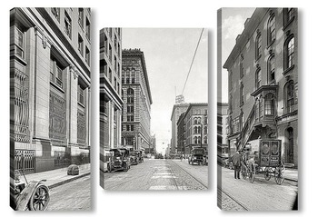 Модульная картина Лебединая улица, Буффало, Нью-Йорк, 1911