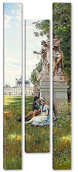 Модульная картина Романтическая сцена из парка Фреденсборга