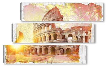 Модульная картина Колизей на закате