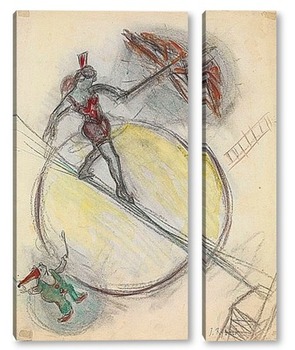 Модульная картина Акробат на веревке  