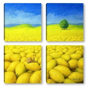 Модульная картина Лимонный мир
