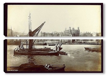  Лондон, Дом Парламента и Вестминстерский мост, 1890