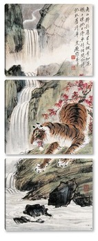  Тигры у водопада