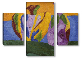 Модульная картина Две вазы. Натюрморт