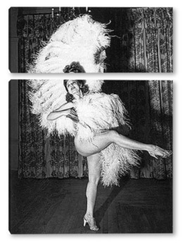 Модульная картина Салли Ранд в знаменитом танце с веерами.