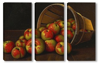 Модульная картина Натюрморт с корзиной яблок 