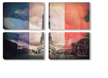 Модульная картина Привет Париж