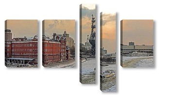 Модульная картина Московский зимний день
