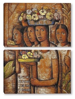 Модульная картина Женщины из числа коренных народов Оахаки