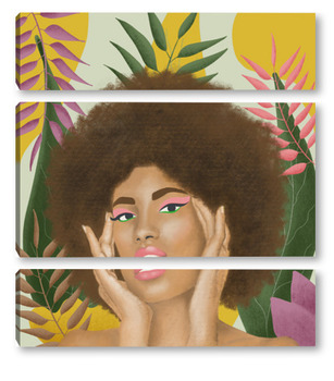 Модульная картина Afro-girl
