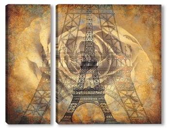 Модульная картина Париж в цветах