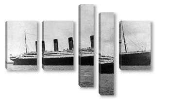 Модульная картина Отплытие Титаника из Саутгемптона,апрель1912г.