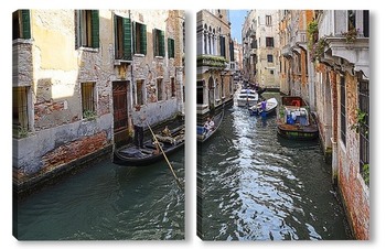 Модульная картина По каналу Венеции