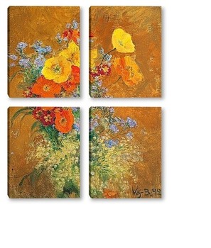 Модульная картина Натюрморт с цветами, 1942