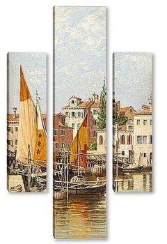 Модульная картина Вид,Венеция