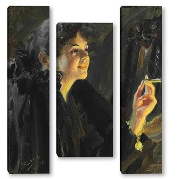 Модульная картина Девушка с сигаретой