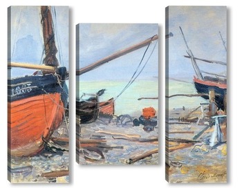 Модульная картина Лодки на пляже, 1885
