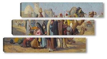 Модульная картина Арабский рынок 
