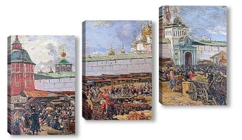 Модульная картина Рынок у Троице-Сергиева лавра