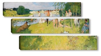 Модульная картина Купальщицы в Венеу