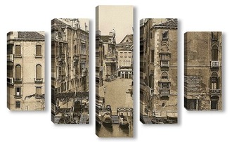 Модульная картина Улицы и каналы в Венеции, 1890 - 1900