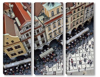 Модульная картина Жизнь чешского городка