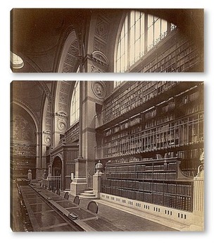 Модульная картина Читальный зал Императорской библиотеки. Париж II. 1870.