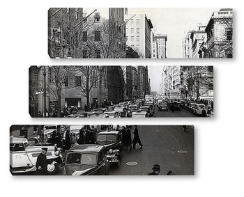 Модульная картина Нью-Йорк,уличная сцена на Пятой Авеню